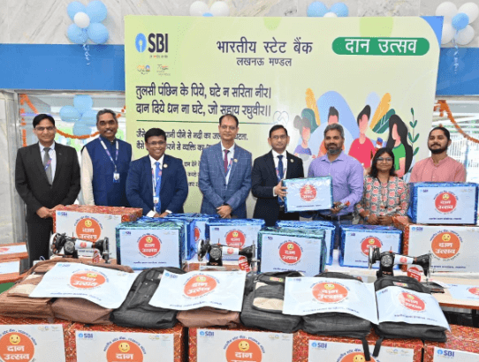 Empowering Through Skill Development: SBI's CSR Initiative Provides 10 Sewing Machines to Let's Give Hope Foundation